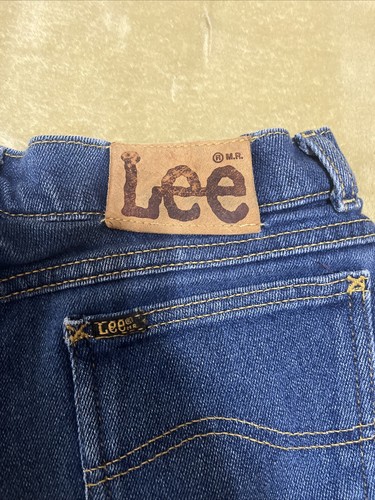 Vintage Lee Jeans Women 16 M Union Made USA Leather Tag 28x29