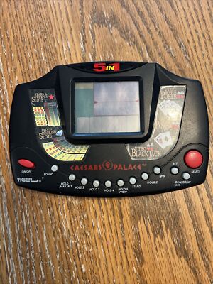 1995 Tiger Electronics Handheld Caesars Palace Deluxe 5 in 1 Video Poker Slots