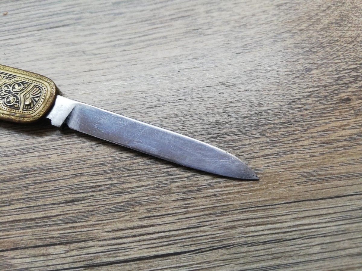 VTG BRASS GERMAN ALTENBACH SOLINGEN TOLEDO FOLDING POCKET PEN