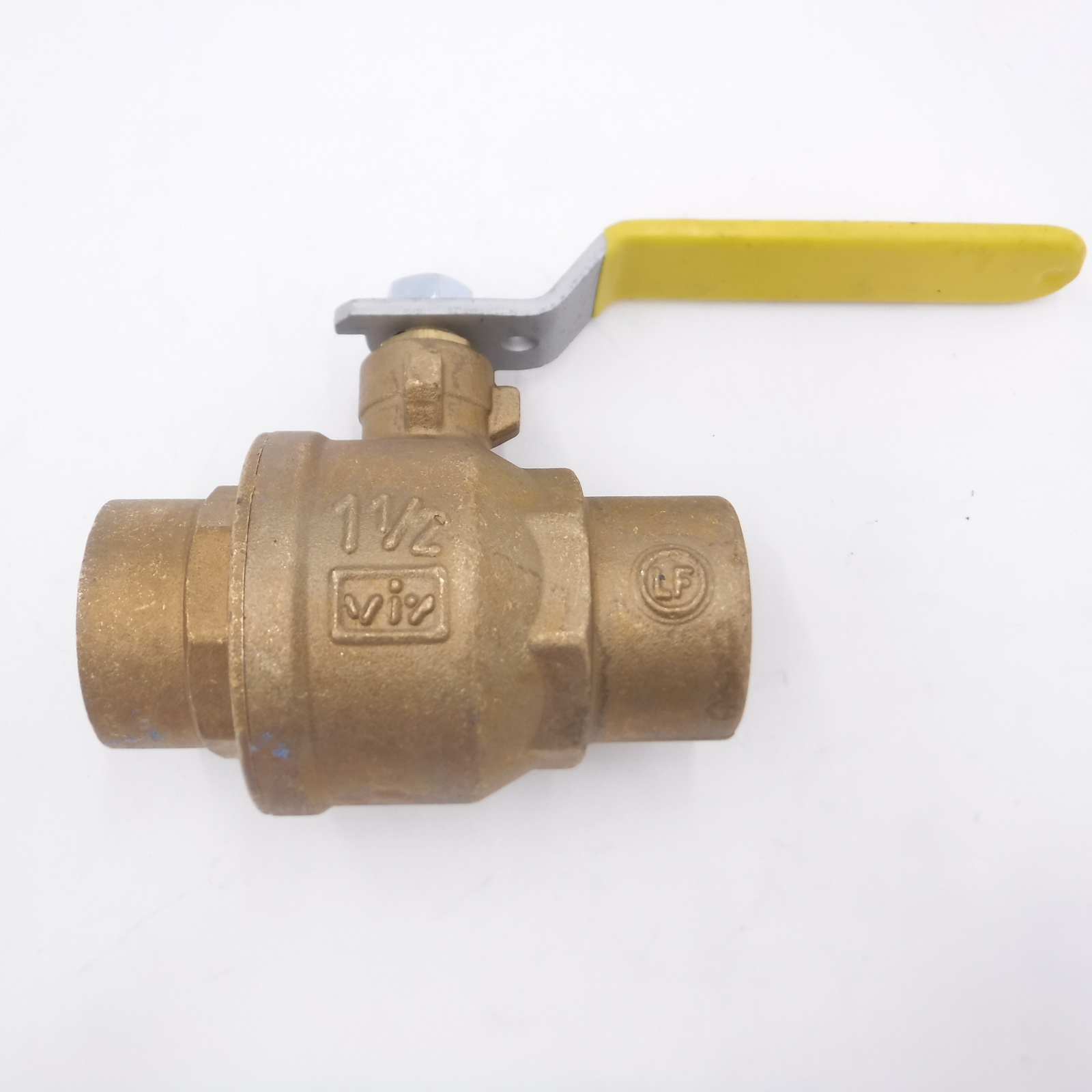 Red-White Valve Corp. 1-1/2" Sweat Solder Bronze Ball Valve 150 WSP 5549AB