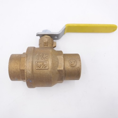 Red-White Valve Corp. 1-1/2" Sweat Solder Bronze Ball Valve 150 WSP 5549AB