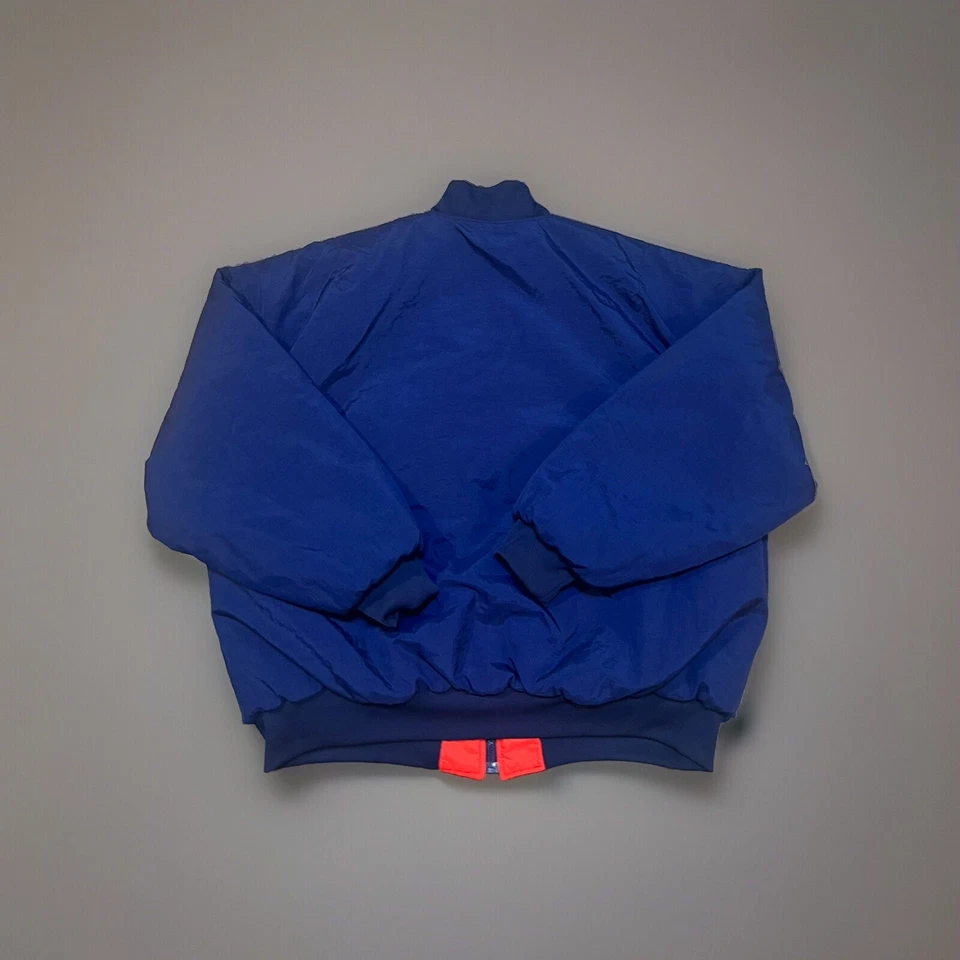 Chaqueta acolchada reversible vintage Nike XXL azul/naranja logotipo Swoosh, hallazgo raro Foto 3 de 4