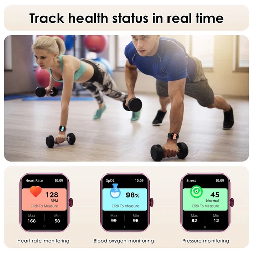 UK Smart Watch Men Women Fitness Tracker Blood Pressure Heart Rate Sport Watches - Picture 9 of 10