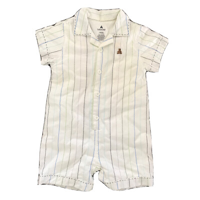 Baby Gap Newborn Einteiler 6-12 Month Overall Body Strampler Sommer *V Weiß
