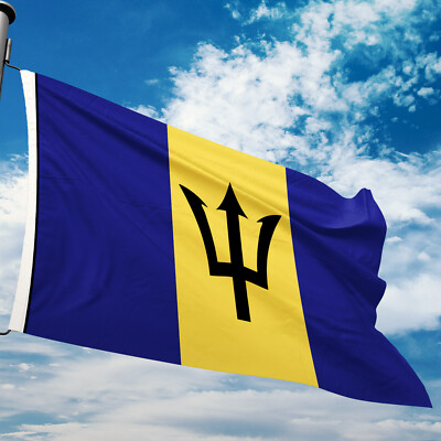 3x5 Feet Barbados Flag House Banner Caribbean Country Man Cave Polyester