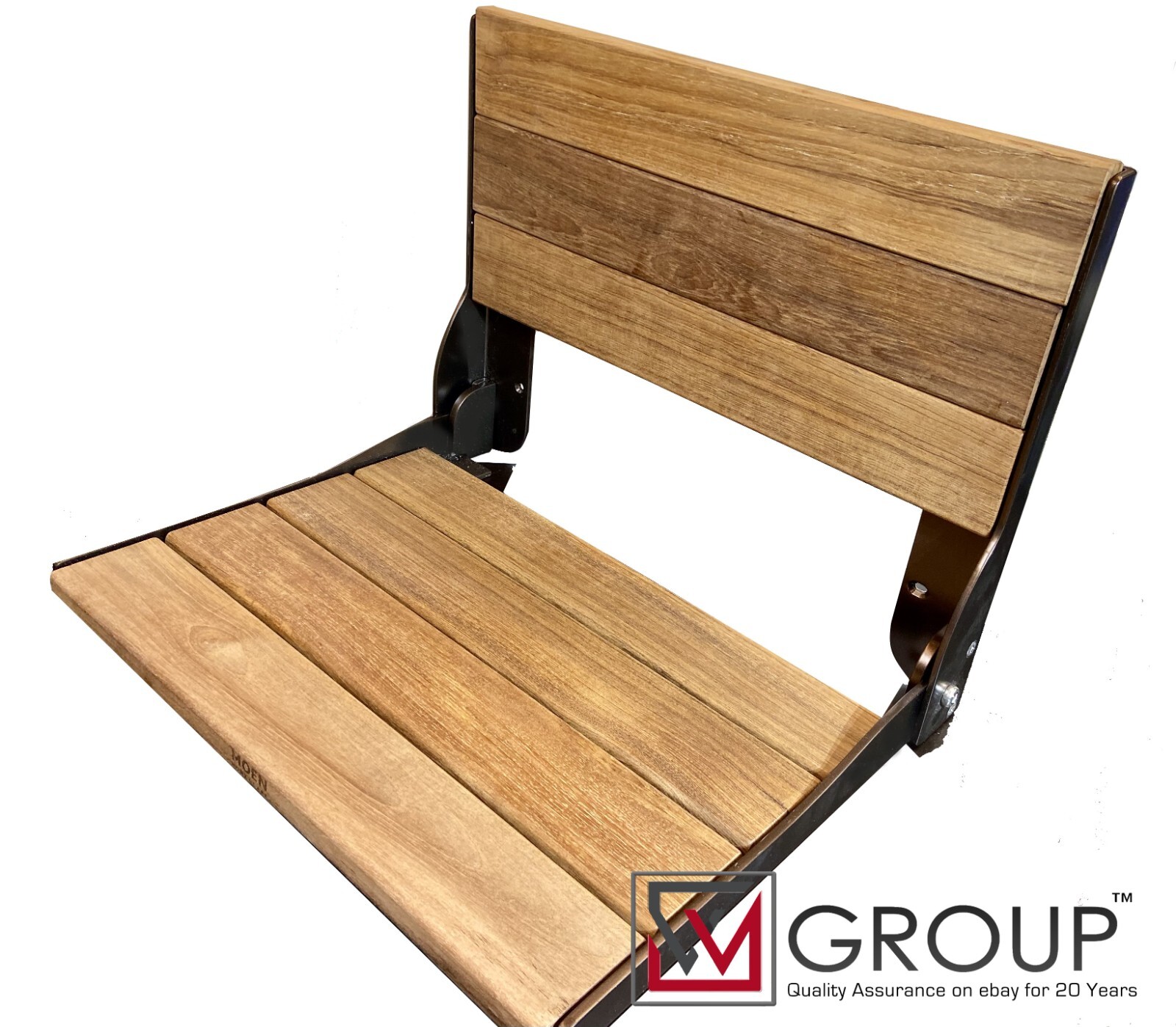 Moen DN7110OWB Folding Shower Seat Teak Wood 400 lb Capacity New eBay