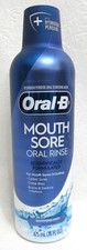 Oral-B Mouth Sore Oral Rinse SOOTHING MINT 16 Fl Oz New