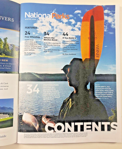 National Parks Magazine Wntr 2025 ~Accessibility ~Acadia~Beavers~Isle Royale 58p - Picture 2 of 4