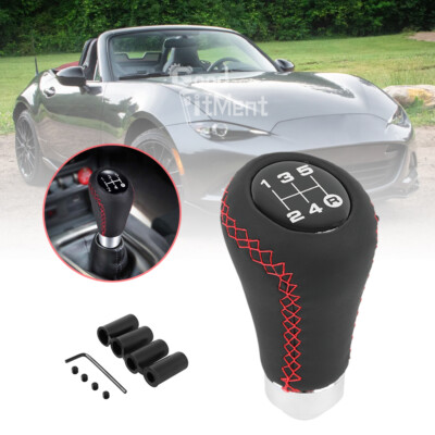 Für Mazda Miata MX 5 6 7 2 3 Schaltknauf Schalthebel Schaltknopf PU Leder 5 Gang