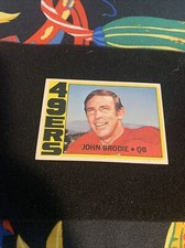 Vintage Football Cardd 1972 Topps No.220 John Brodie. Minor Surface Crease front