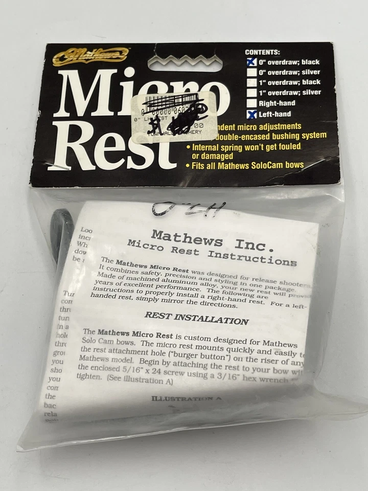 Mathews Tiro con Arco Micro Resto 0” Sobredibujo para zurdos Foto 3 de 4