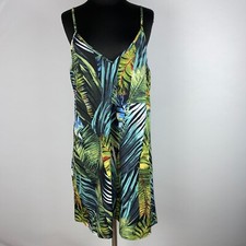 Shein Tropical Print Dress Womens L US 8 / 10 Sleeveless Summer Vacation OT