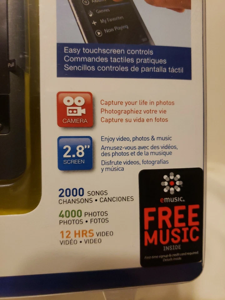 NUEVO COBY MP828 2.8" PANTALLA TÁCTIL 4GB REPRODUCTOR DE VIDEO MP3 ALTAVOZ CÁMARA ENVÍO GRATUITO Foto 3 de 4