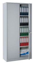 Stahl Aktenschrank montiertt 60cm Tiefe Metall Fl&uuml;gelt&uuml;renschrank lichtgrau