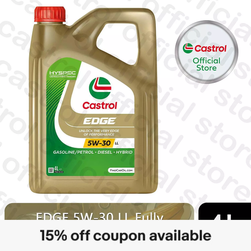 Castrol EDGE 5W-30 LL Engine Oil Fully Synthetic with Hyspec Standard, 4 Litre