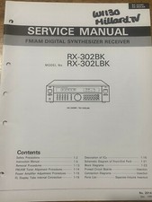 JVC RX-302BK / RX-302LBK FM/AM Digital Receiver Original Service Repair Manual