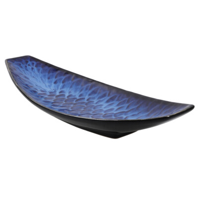 Japanese Sashimi Plate Ceramic Long Boat Shape Plate Cold Dish Dessert Plate