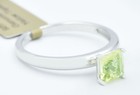 GENUINE 0.68 Cts PERIDOT SOLITAIRE RING .925 Sterling Silver - Made in USA — photo 3