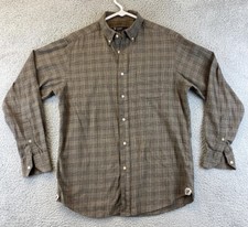 Daniel Cremieux Men's Long Sleeve Shirt M Rustic Brown Plaid / 77-27