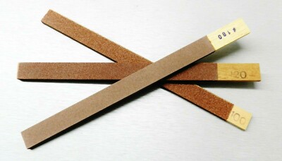 Emery Sanding Stick Flat 3 Grit Assortment Abrasive (1 Each 100 120 180 ) German