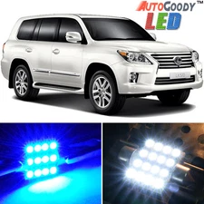 22 x Premium Blue LED Lights Interior Package Kit for 08-15 Lexus LX570 + Tool