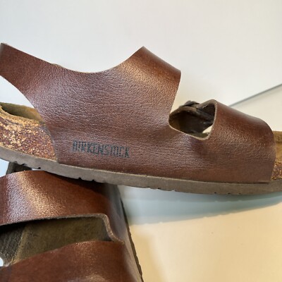 Birkenstock Milano Brown Nubuck Leather Strap Sandal Unisex  display picture 1