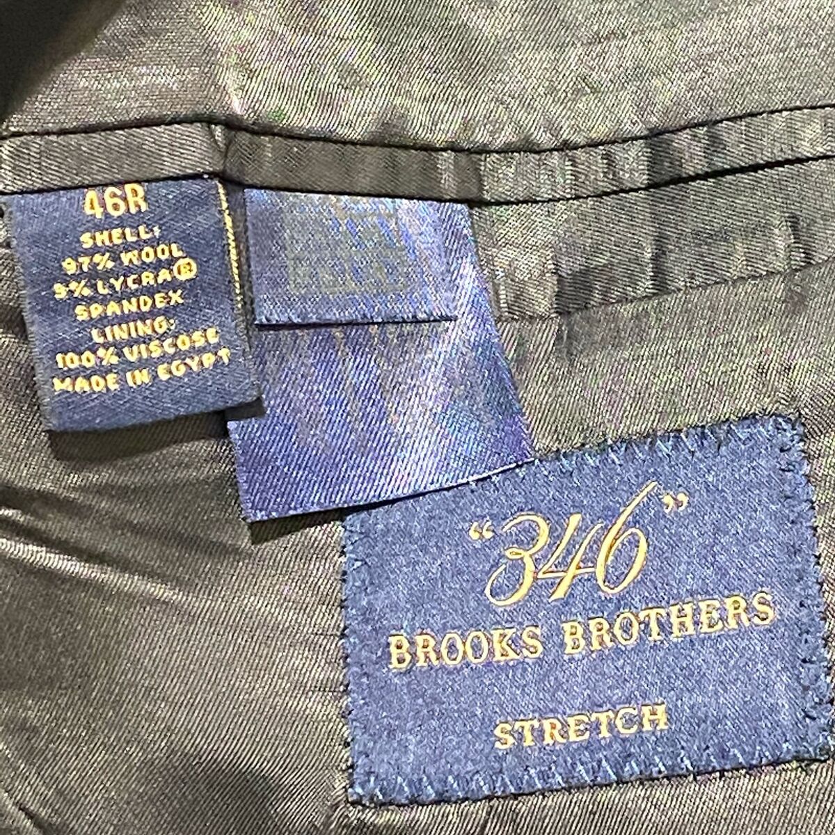 Brooks Brothers 346 Blazer Men's 46R Gray Chalk Stripe Wool Brooks Brothers 346 Blazer Men's 46R Gray Chalk Stripe Wool