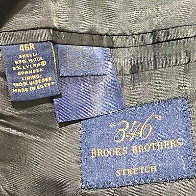 Brooks Brothers 346 Blazer Men's 46R Gray Chalk Stripe Wool Brooks Brothers 346 Blazer Men's 46R Gray Chalk Stripe Wool
