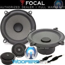 FOCAL ISN130 5.25" CAR AUDIO 4 OHM 50W RMS COMPONENT SPEAKERS MIDS TWEETERS NEW