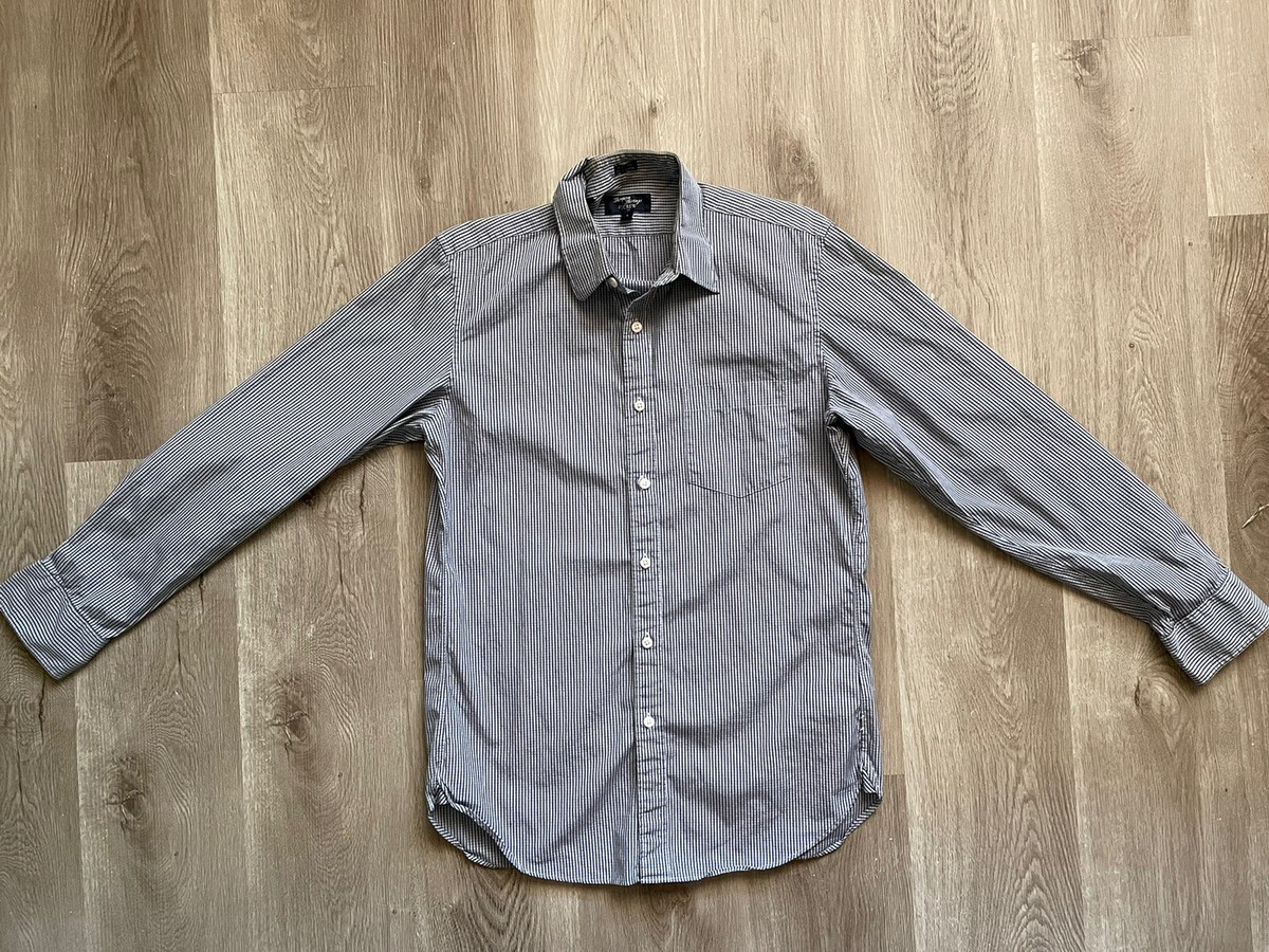 J Crew Thompson Shirtings 80s 2-Ply Men's Plaid Dress Shirt Size - Main Image