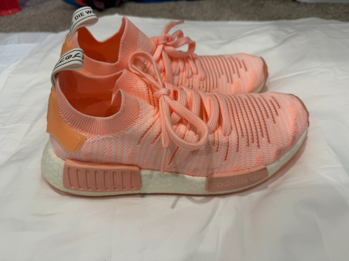 nmd_r1 stlt primeknit shoes clear orange