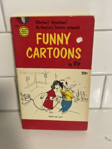 VTG 1955-Funny Cartoons 445 Gold Medal Dec Vip Humor One Panel Funnies Comic - 第 1/5 張圖片