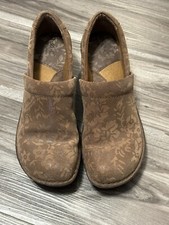 BOC Born Concept Women Brown Embossed Floral Clog Shoe Size 10M