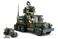 Sluban M38-B0685 - Army Wwii - Alliierter Halbkettenfahrzeug 2In1