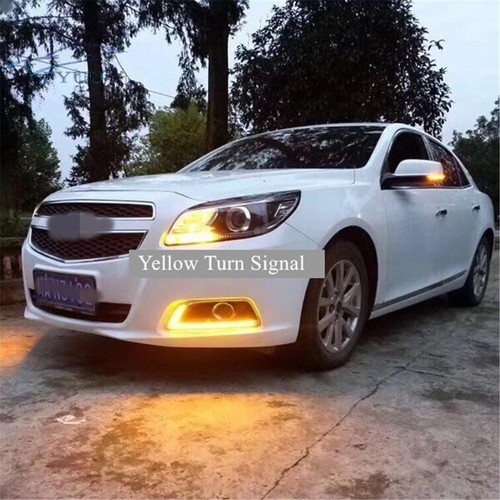 1 Pair DRL LED Daytime Running Light Fog Lamps Turn Signal For Malibu 2013-2015 - Picture 17 of 17