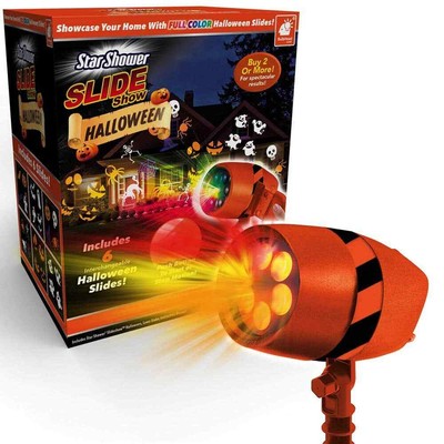Slide Show Halloween LED Projector,AS-SEEN-ON-TV,Hassle-Free,Includes 6 Spooky S