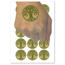 Geometric Lines Tree of Life Temporary Tattoo Water Resistant Fake Body Art Set