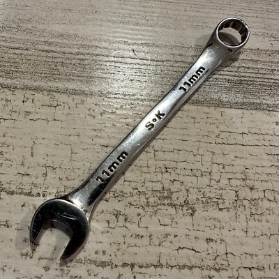 SK Hand Tools USA 11mm 12 Point SuperKrome  Metric Combination Wrench 88311