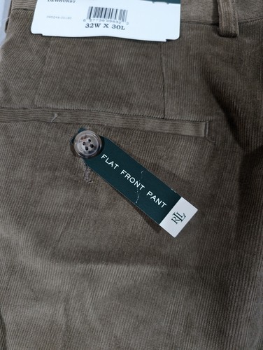 Pantalone uomo Lauren Ralph Lauren marrone velluto a coste gamba dritta 32x30 lavoro business - Foto 9 di 10