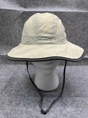 Outdoor Research Sun Bucket Hat Cap Fitted Youth Medium 3-6Y Ivory Nylon Camp