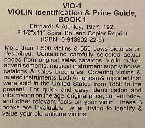 Roy Ehrhardt Estate USB PDF Violin Identification & Price Guide #1- #2 #3 Books - Picture 3 of 5