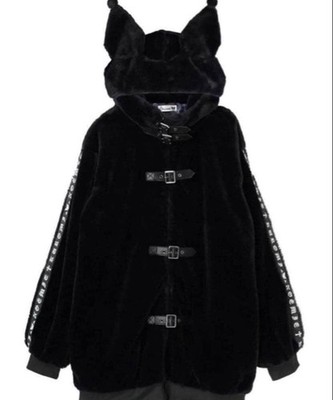 Noemie Kuromi StandUp Food Unisex Fur Jacket Black L Rare | eBay