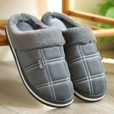 Men Warm House Slippers Soft Non Slip Indoor Winter Comfort Shoe Flip flop Slide