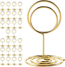 26 Pieces Gold Table Number Holders - Place Card Holders  Table Number Stands f