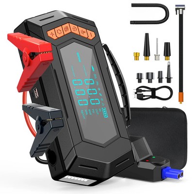 Jump Starter Air Compressor with Power Bank Portable 9000A Battery Booster150PSI