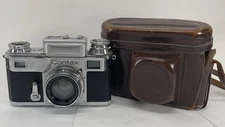 Vintage Zeiss Ikon Contax IIIa Rangefinder Sonnar Film Camera w/ Case Untested