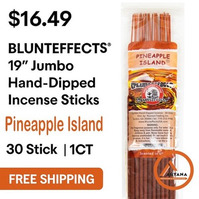 Pineapple Island- Hand-Dipped Incense Sticks Jumbo 19''  1CT   30ps - BLUNTEFFECT