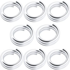 8pcs 925 Sterling Silver Split Jump Ring, 4mm Double Loops Round Jump Rings, ...