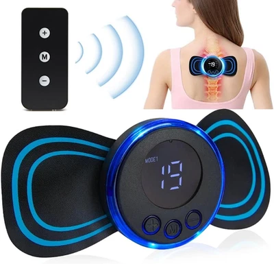 LVOZIZE Rechargeable Wireless TENS Unit – Muscle Pain Relief Device with 8 Modes & 19 In