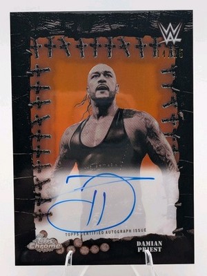Damian Priest 2025 Topps Chrome WWE x Cactus Jack Famed Phantoms Auto /25